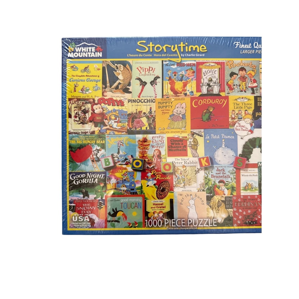 White Mountain Storytime‎ 1000 Piece Jigsaw Puzzle Classic Books 1089B NEW - Picture 3 of 8